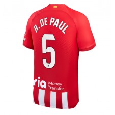 Atletico Madrid Rodrigo De Paul #5 Hemmatröja 2023-24 Korta ärmar